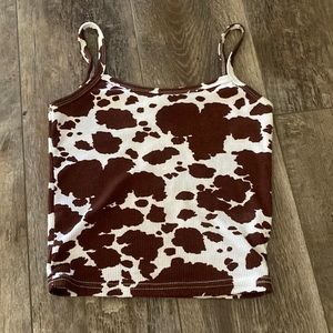 Cow print tank top